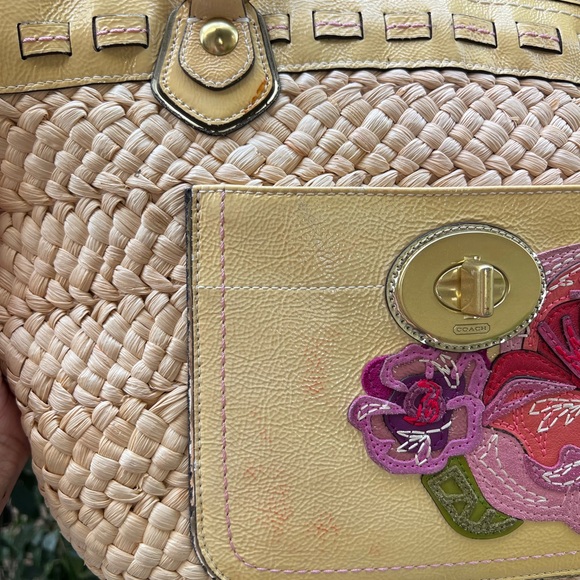 Coach Poppy 2010 Straw Appliqué tote bag - Picture 8 of 12